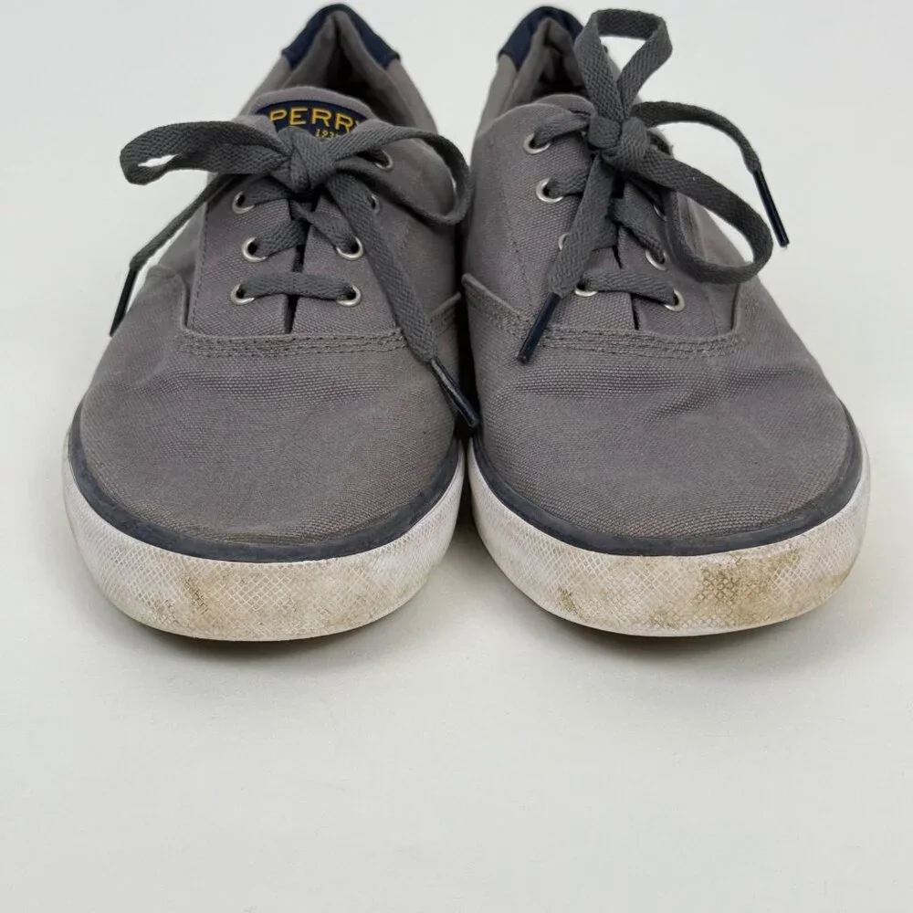 Sperry Striper II Men's Gray Canvas Casual Boat Shoes Sneakers Size 7